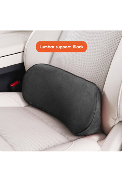choice2 وسادة دعم أسفل الظهر سوداء للسيارة، مصنوعة من إسفنج الذاكرة، لتخفيف آ...