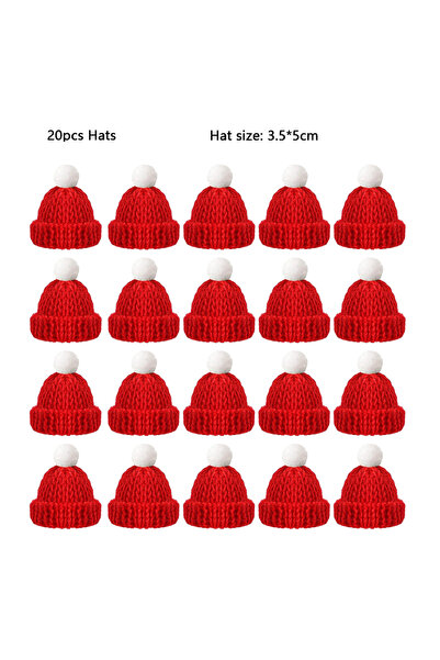 Choice6 20 قطعة من الشورت الأحمر، 10/20 قطعة من قبعة ووشاح سانتا الصغير، زي ع...