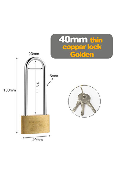 choice2 أقفال ذهبية رفيعة وسميكة وطويلة بسمك 40 مم، أقفال متنوعة لأبواب الخزا...