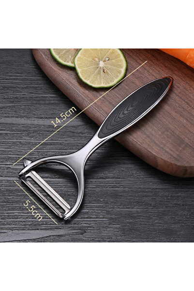 Choice1 مقشرة فواكه سوداء مسطحة من الفولاذ المقاوم للصدأ، مقشرة فواكه متعددة ...