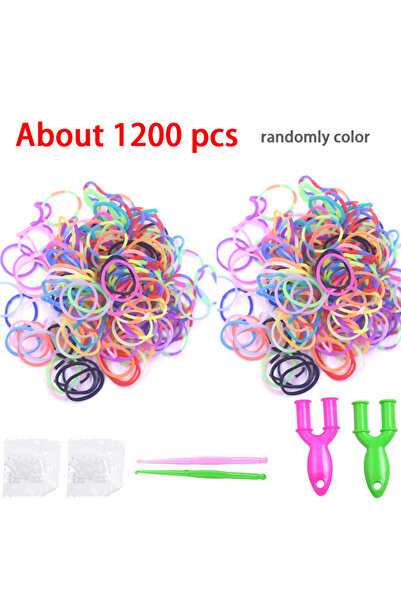 Choice3 مجموعة أساور نول ملونة (حوالي 1200 قطعة، 600-1500 قطعة فأكثر) - طقم ص...