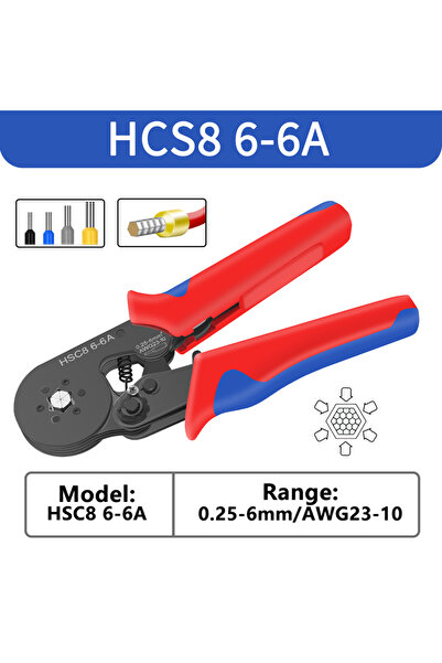 Choice9 HSC8 6-6A Ferrule Crimping Tool HSC8 6-4/6-6 Electrical Crimper Plier...