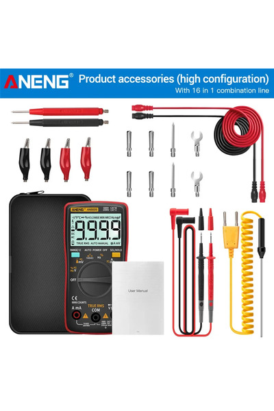 choice2 ANENG AN8009 Red Pro Digital Multimeter Transistor ANENG AN8009 Teste...