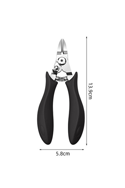 Choice مقص أظافر أسود قطعة واحدة للأظافر السميكة والنامية تحت الجلد، مقبض كبي...