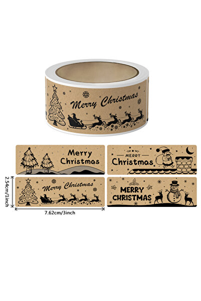 choice2 A-120 قطعة 120 قطعة/لفة ملصقات سانتا كلوز ورجل الثلج مقاس 1*3 بوصة، م...