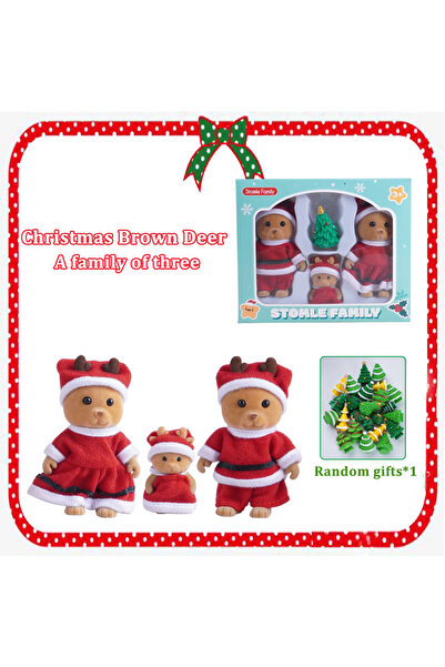 Choice9 مجموعة ألعاب بيت الدمى H14-1، تتضمن حيوانات الغابة: الرنة، الأرنب، ال...