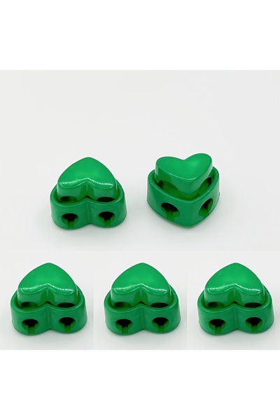 Choice1 مجموعة من 5 قطع من سدادات الإبر الخضراء الملونة على شكل قلب، مزدوج ، ...