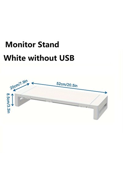 Choice4 White without USB Monitor Stand Riser, With Foldable, Height Adjustab...