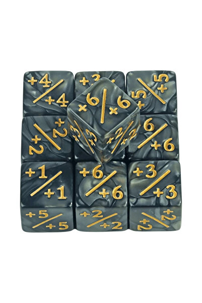 Choice8 مجموعة من 10 قطع من النرد سداسي الأوجه D6 عدادات +1/+1 و -1/-1 مجموعة...