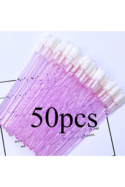 choice2 ٥٠ قطعة من فرش الشفاه الوردية الكريستالية، ٥٠ قطعة من فرش وضع الرموش،...