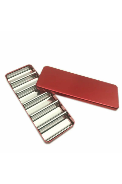 Choice1 red Dental Bur Holder Block Sterilizer Case Disinfection Endo Box 6 R...