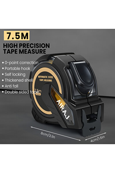 Choice3 7.5 25M 1745 AIRAJ شريط قياس ذاتي اللصق عالي الدقة، من 3 إلى 10 أمتار...