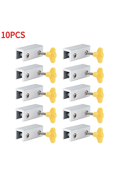 Choice10 10 قطع من قفل النوافذ القابل للتعديل بفتحتين، من 1 إلى 10 قطع، أقفال...