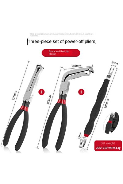 choice2 D 3Pcs 60-Degree Electrical Disconnect Pliers Non-slip Carbon Steel A...