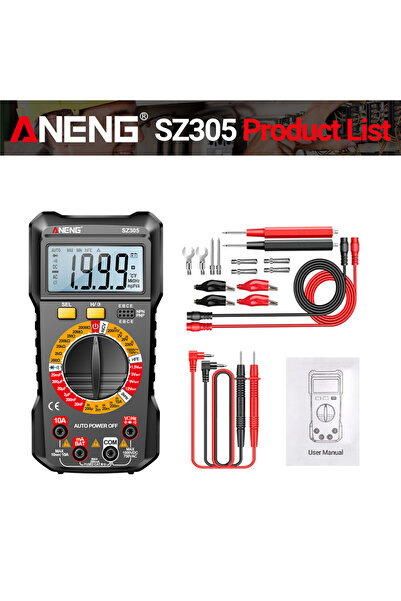 choice2 مقياس متعدد رقمي احترافي ANENG SZ305 أسود اللون، لقياس الجهد والتيار ...
