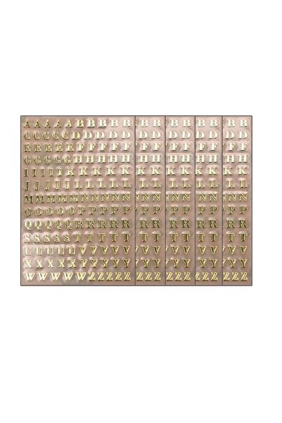 Choice3 5 قطع من ملصقات الحروف المعدنية الملونة 3 مم (ذهبي-04) بأحجام 3/4.5/7...