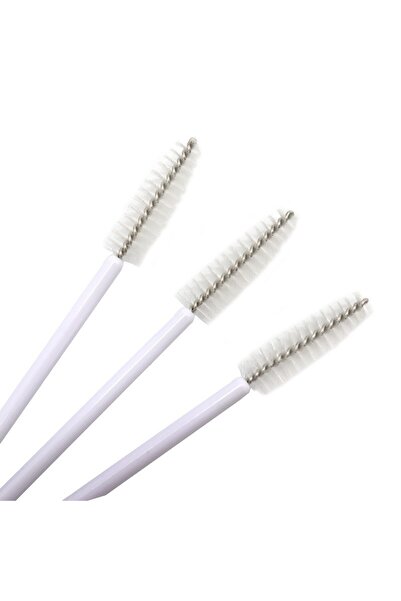 Choice6 فرشاة ماسكارا بيضاء للاستخدام مرة واحدة، 50 قطعة، مصنوعة من النايلون،...