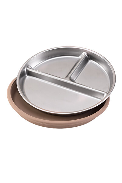 Choice3 59-taupe Color Kids 1PCS Stainless Steel Plate Detachable Suction Dis...