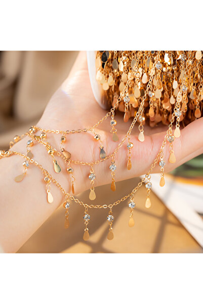 Choice3 1M KC Gold Drop 0.5m 1m Water Drop Pendant per Chain for Necklace Bra...