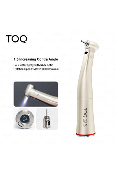 Choice1 مجموعة قبضة أسنان LED بألياف بصرية 1-5، حلقة حمراء 1:5/4:1/1:1 زاوية ...