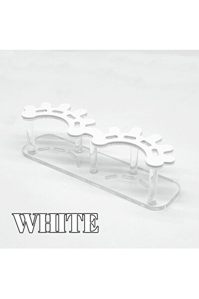 Choice1 حامل تخزين ملاقط الرموش من أكريليك الأبيض، منظم ملاقط، حامل أدوات تمد...