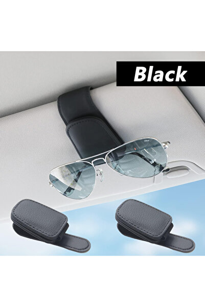 Choice7 حامل نظارات شمسية أسود مكون من قطعتين، مناسب لمظلات السيارة الشمسية، ...