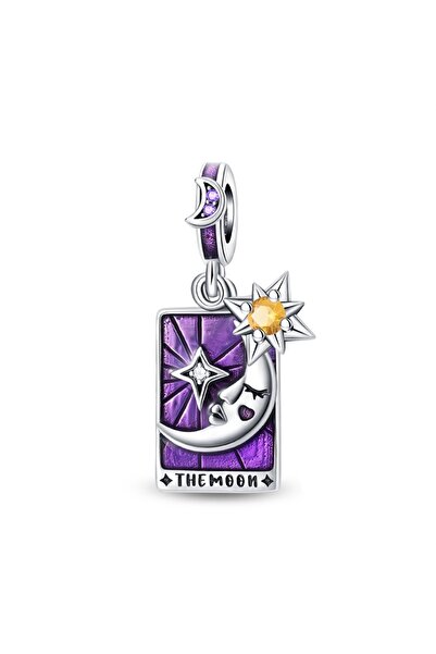 Choice5 PAC1433 Lovers Charms 925 Silver Star Moon Sun Magic Tarot Cards Pend...
