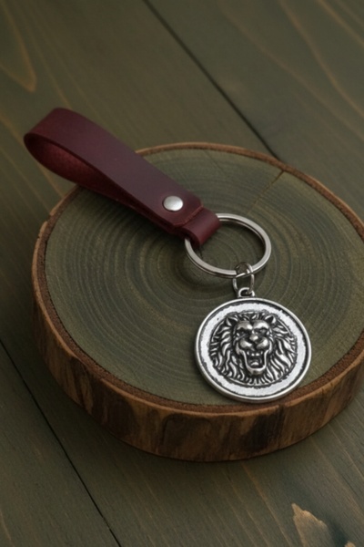 AB Takı سلسلة مفاتيح من الجلد الطبيعي بتصميم أصلان، سلسلة مفاتيح عصرية من الج...