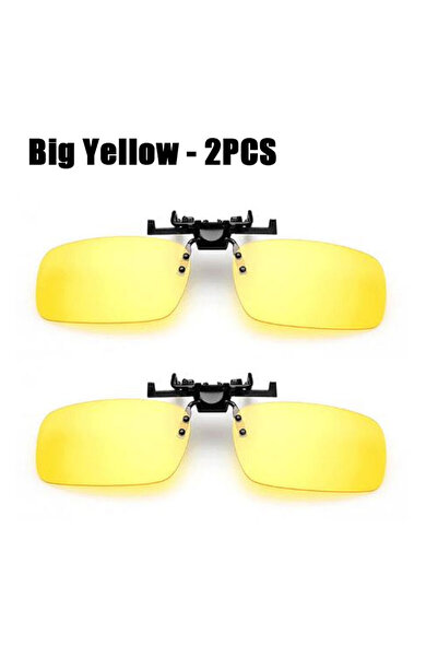 Choice5 B Car Night Safety Driving Glasses Clip On Sunglasses For Men Women N...