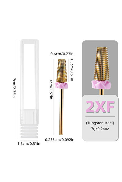 choice2 رؤوس مثقاب أظافر من كربيد التنجستن الذهبي، أداة إزالة طلاء الأظافر ال...