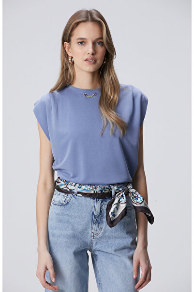 Network Mavi Modal Karışımlı T-shirt