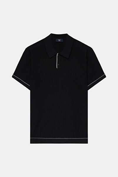 W Collection SİYAH POLO YAKA T-SHİRT
