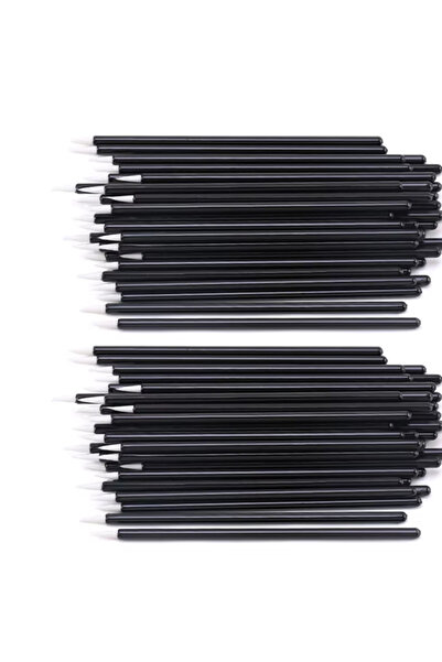 choice2 فرشاة تحديد العيون البيضاء، 100 قطعة (50/100 قطعة)، أداة وضع ظلال الع...