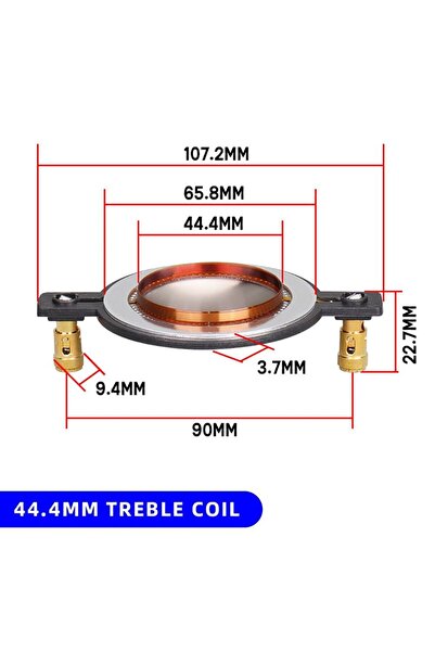 Choice3 44.4 مم 34.4 44.4 51.3 72.2 74.5 مم عدد النوى لكل سلك ملف صوتي مكبر ا...