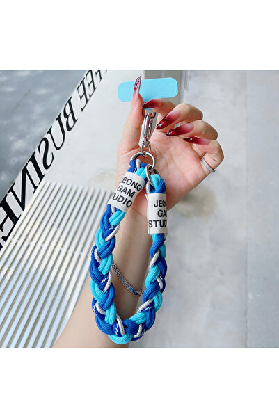 Choice5 حبل تعليق للهاتف المحمول أزرق لطيف مصنوع من بوليستر /النايلون، يمكن ح...