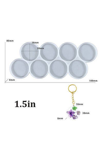 Choice1 قالب سيليكون دائري بدون ثقب بقطر 1.5 بوصة (3.25-2 بوصة) لصنع مجوهرات ...