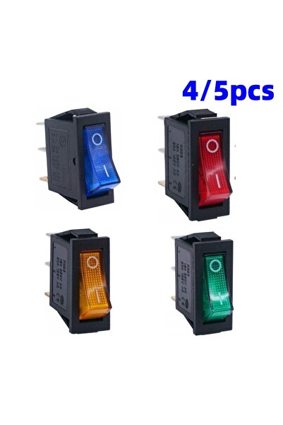 Choice1 4 قطع مختلطة 4/5 قطع مفتاح دوار مضيء KCD3 مفتاح دوار تشغيل/إيقاف 3 دب...