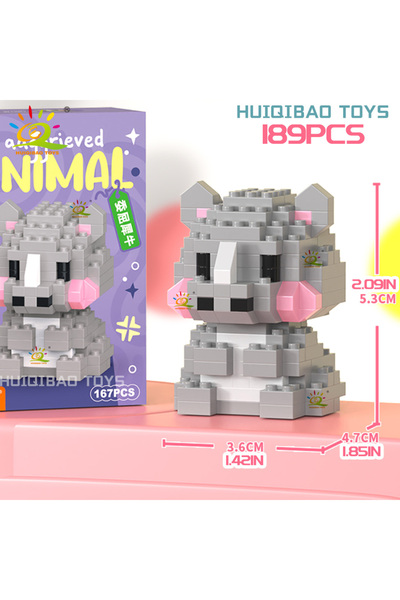 Choice19 ٢٥ مع صندوق، نموذج بناء صغير لطيف لحيوان أليف من هويكيباو، بطريق، أس...