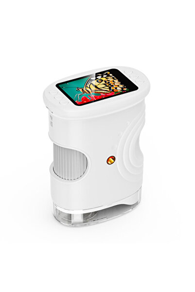 Choice1 مجهر رقمي محمول باليد أبيض اللون، تكبير 1000 مرة، شاشة عالية الدقة 2 ...