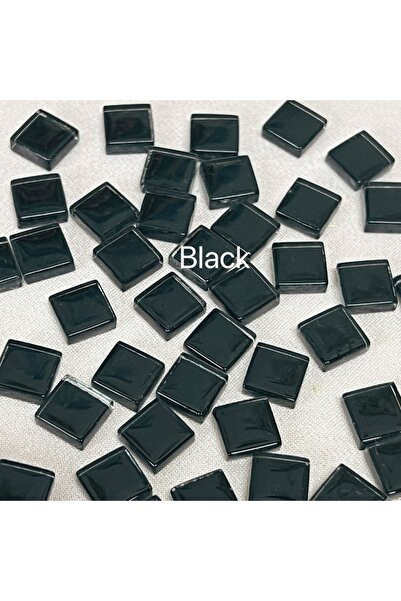Choice15 ٥٠ قطعة سوداء، ٥٠ قطعة ١ سم، قطع فسيفساء فنية إبداعية بألوان مختلطة،...