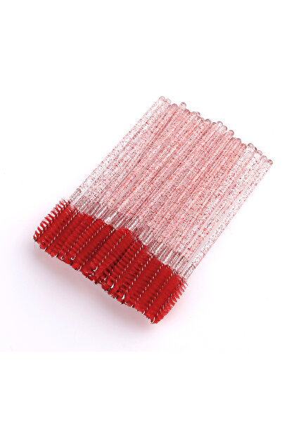Choice12 50pcs All Red 50pcs Disposable Eyelash Brushes Extension Crystal Eye...