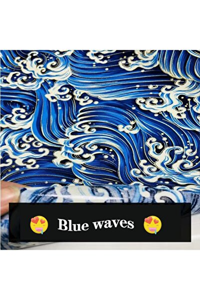 Choice1 Blue Waves JDM Japanese Style Cotton DIY Automotive Interior Sticker ...