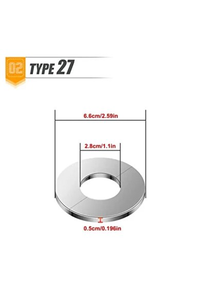 Choice1 غطاء صنبور مزخرف ذاتي اللصق من الفولاذ المقاوم للصدأ، نوع 27، قطعة وا...