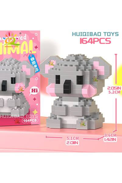 Choice6 02 مع صندوق، نموذج بناء صغير لطيف لحيوان أليف من هويكيباو، بطريق، أسو...