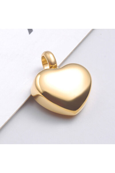 Choice Golden Small Heart Cremation Urn Necklace for Ashes Stainless Steel Me...