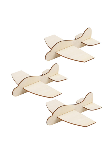 Choice1 3 قطع، 1-5 قطع، طائرات خشبية فارغة، أعمال يدوية، لعبة تلوين للأطفال، ...