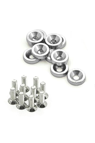 Choice1 Silver EAFC 10PCS M6x20 Car Styling Universal Modification JDM Hexago...