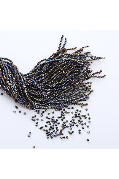 Choice45 900 قطعة من خرز الكريستال الزجاجي الأسود AB مقاس 4 مم، وخرز زجاجي أب...