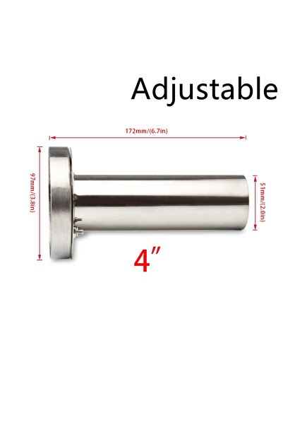 choice2 كاتم صوت عادم سيارة قابل للتعديل عالميًا 3.5 بوصة / 4 بوصة / 4.5 بوصة...