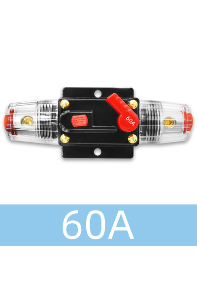 Choice5 قاطع دائرة كهربائية من النوع B-60A، قطعة واحدة، قابل لإعادة الضبط يدو...